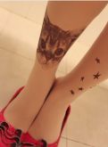 Meia Tattoo Style - Kitten